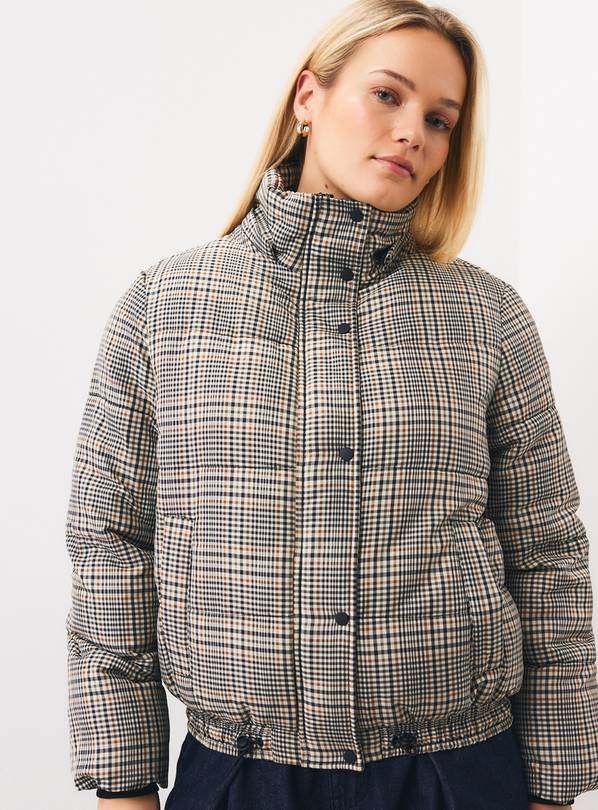 Check Padded Jacket XS